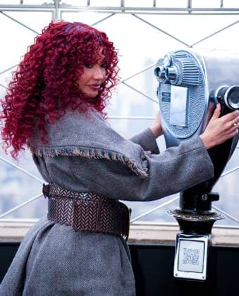 Leigh-Anne Pinnock visits the Empire State Building in New York