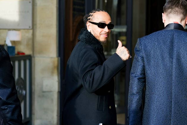 Paris Fashion Week, Lewis Hamilton on the road in Paris