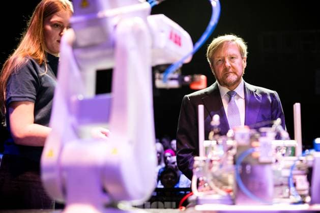 Royals, King Willem-Alexander of the Netherlands visits VISTA College in Heerlen