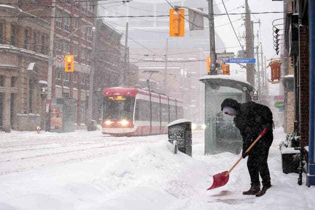 Canada, winter storm, impressions from Toronto