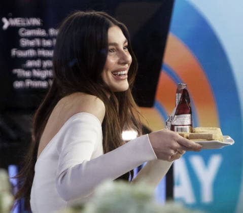 Camilla Morrone as a guest on the Today Show in New York