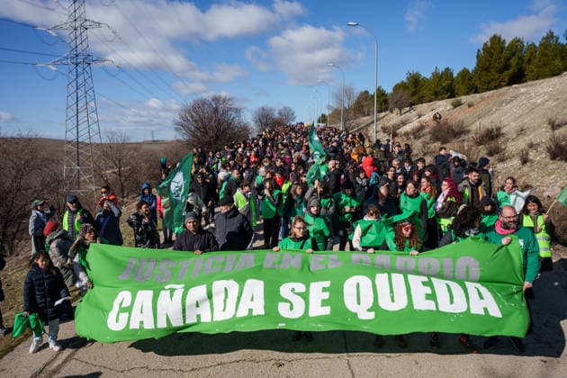 Spain, Canada se queda demonstration in Madrid