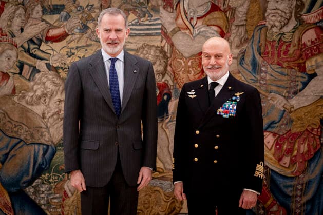 Royals, King Felipe of Spain receives Cavo Dragone in Madrid