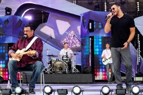 Opening of the Zhara Music Festival in Baku with Steven Seagal