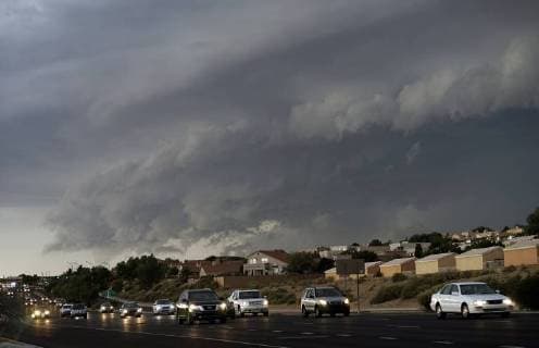 USA, Storm in Albuquerque, New Mexico