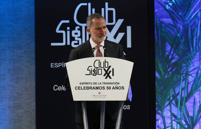 Royals, King Felipe at the 50th anniversary celebrations of Club Siglo XXI in Madrid
