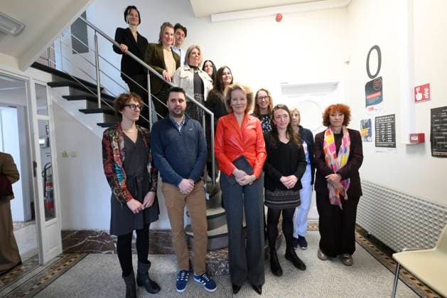 Queen Mathilde of Belgium visits centre for the care of victims of sexual violence in Lodeli