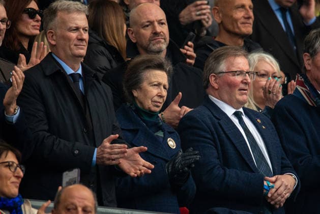 Princess Anne attends Six Nations rugby match in Rome