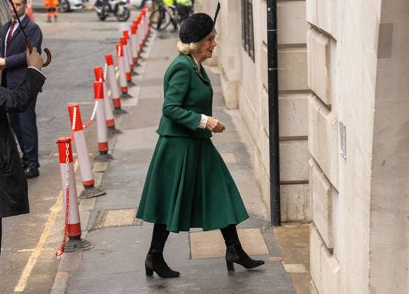 Queen Camilla attends service to mark the 650th anniversary of the Guild of St Bride in London