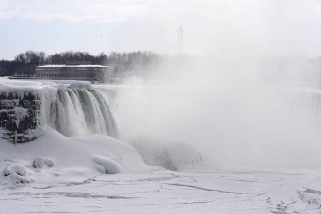 Canada, winter weather at Niagara Falls in Ontario