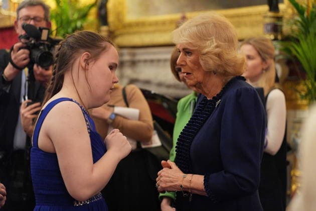 Queen Camilla hosts The Amber Trust reception in London