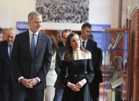Spain, King Felipe and Queen Letizia visit exhibition in Madrid