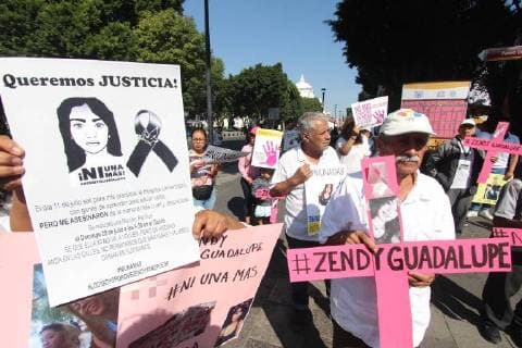 Mexico, demonstration because of the murder of teenagers Zendy Guadalupe Flores in Puebla