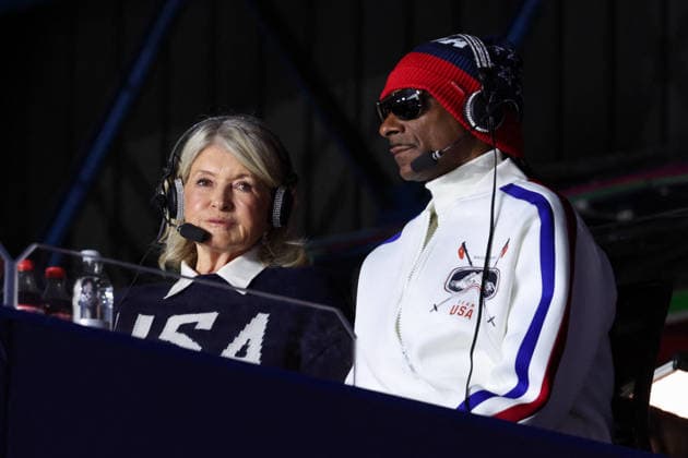 Snoop Dogg and Martha Stewart as guests at the Olympic Games Milano Cortina