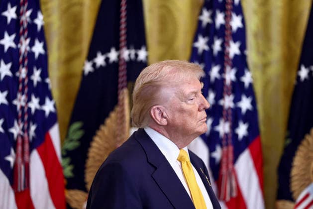USA, Donald Trump speaks at a reception for Black History Month in Washington DC