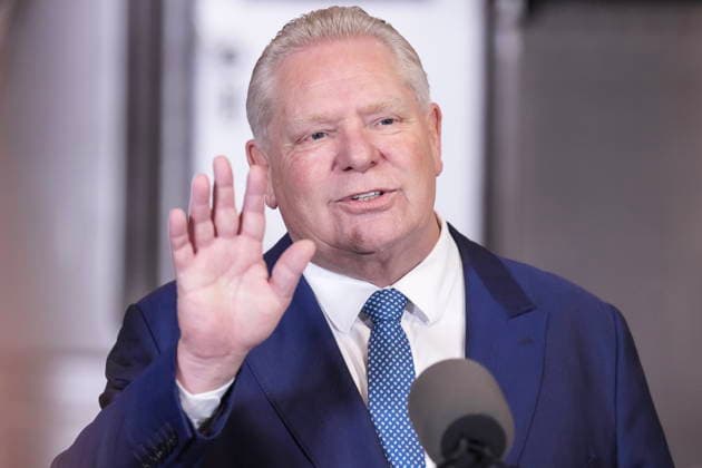 Canada, Ontario Premier Doug Ford Press Event in Toronto