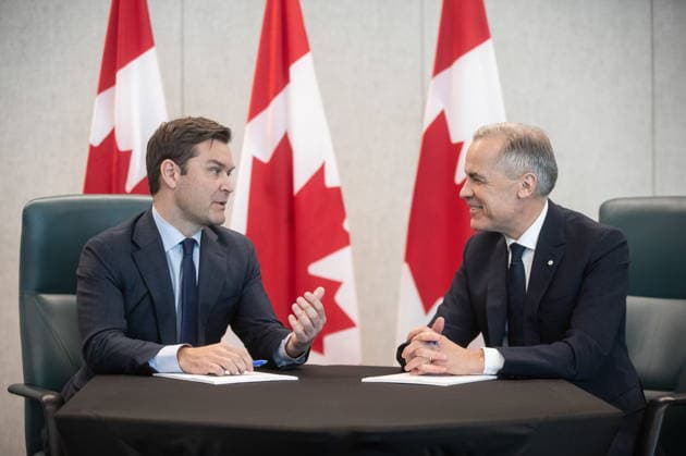 Canada, Premier Mark Carney meets Matt Jeneroux in Edmonton