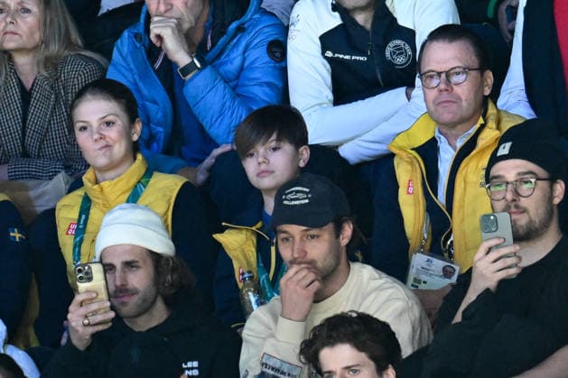 Milano Cortina 2026, Swedish royal family in the stands during figure skating