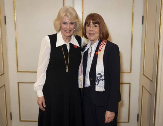 Queen Camilla receives Gisele Pelicot in London