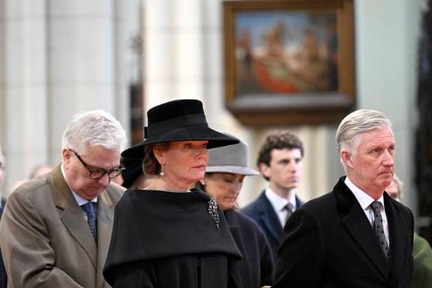 Royals, King Philippe and Queen Mathilde of Belgium at the memorial mass for deceased members of the royal family in Brussels