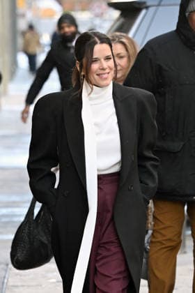 Neve Champbell as a guest at The View in New York City