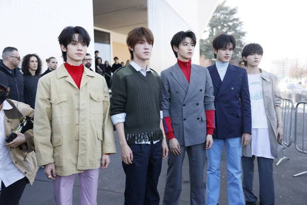 Milan Fashion Week, guests at the Prada fashion show