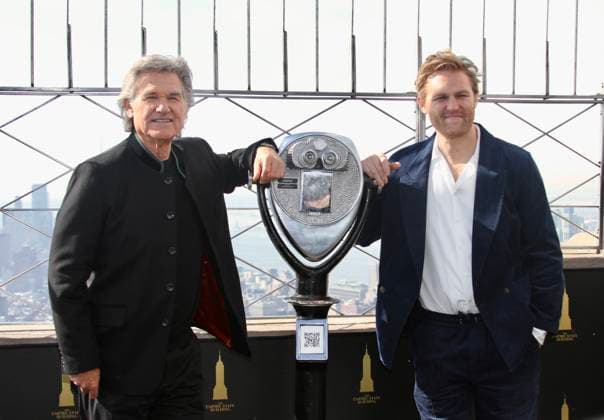 Kurt and Wyatt Russell visit the Empire State Building in New York