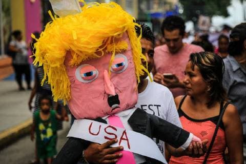 Mexico, protests against Donald Trump in Acapulco