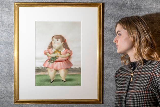 Preparations at Bonhams auction house in London