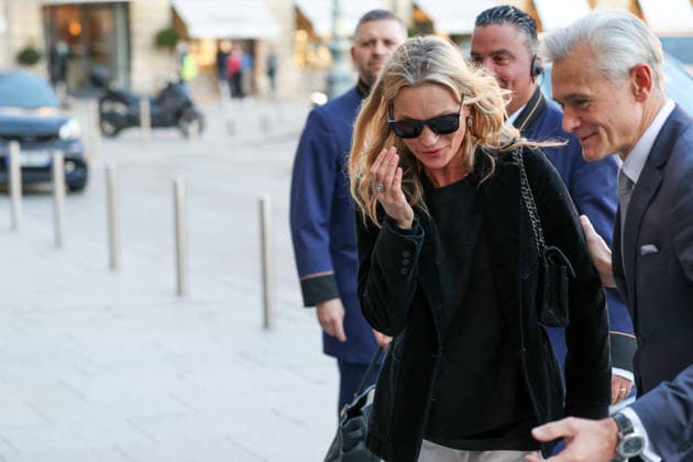 Paris Fashion Week, Kate Moss arrives at the Ritz Hotel