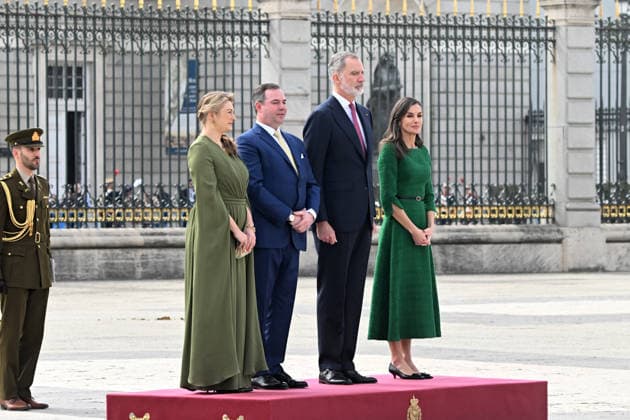 Spain, King Felipe and Queen Letizia receive the Grand Duke of Luxembourg