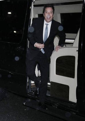Jimmy Fallon as a guest on The Late Show with Stephen Colbert in New York