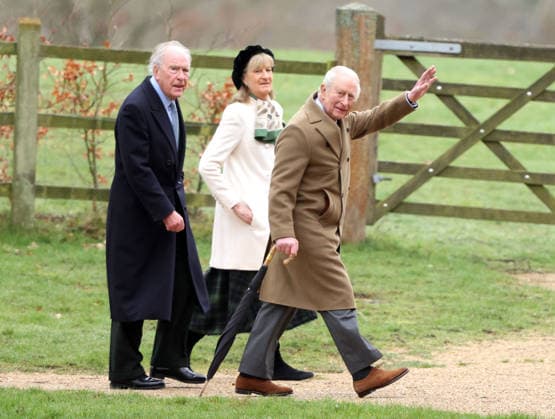 Great Britain, King Charles III attends church service in Sandringham