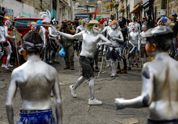 Mexico, Traditional Xinacates Festival in San Nicolas de los Ranchos