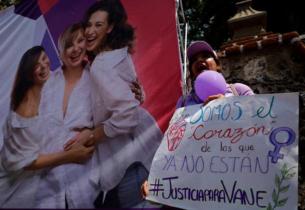 Mexico, demonstration for International Women's Day in Chimalhuacan