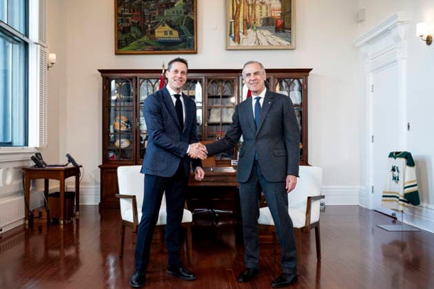 Canada, Mark Carney receives Rob Lantz in Ottawa