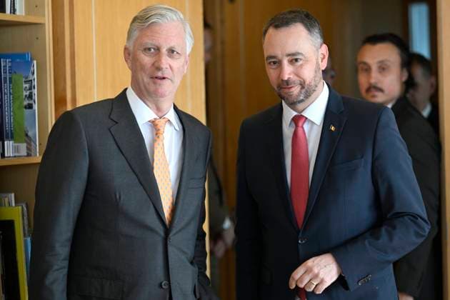 Royals, King Philippe of Belgium visits the crisis centre of the Ministry of Foreign Affairs in Brussels