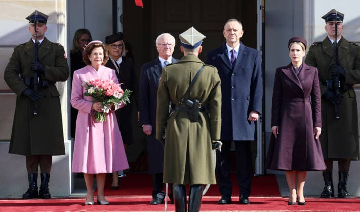 Poland, King Carl Gustaf and Queen Silvia of Sweden visit Warsaw