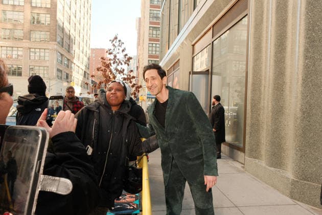 New York City, Adrien Brody in front of the ABC Studios