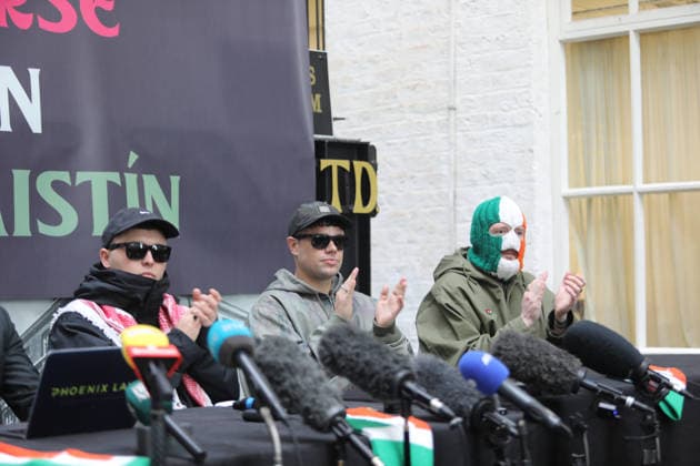 Kneecap press conference in Belfast