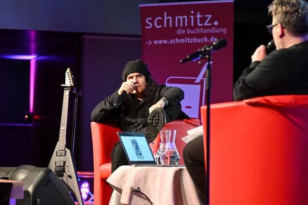 Miland Mille Petrozza from the music group Kreator presents his biography in Essen