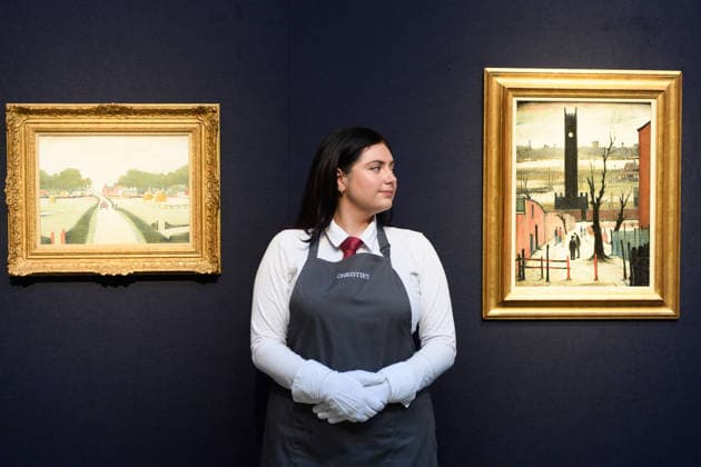 London, preparation for auction at Christies auction house