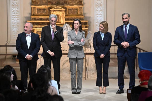 Queen Letizia at a graduation ceremony at the University of Alcala de Henares in Madrid