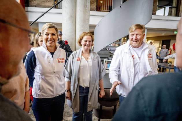 Dutch royal couple Willem-Alexander and Maxima visit NLdoet in Hoofddorp