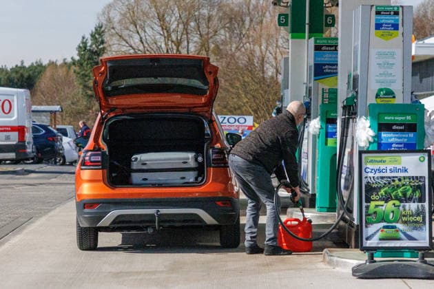 Poland extends tax rebate on petrol until the end of May - Stock photos