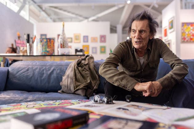 Rolling Stones guitarist Ron Wood at the New Art Museum in Tübingen