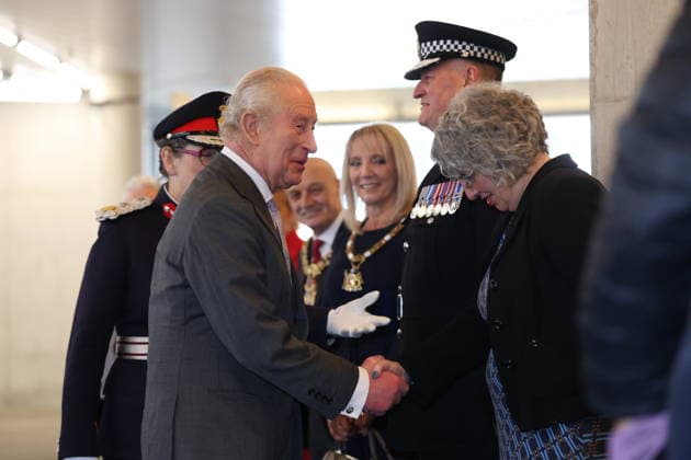 Great Britain, King Charles III visits Aviva Studios in Manchester