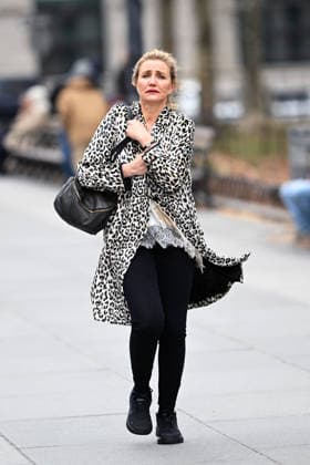 Celebrity, Cameron Diaz filming in New York