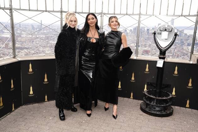 Celebrity, Pussycat Dolls visit the Empire State Building in New York