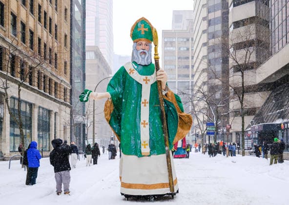 Canada, St Patrick's Day Parade in Montreal